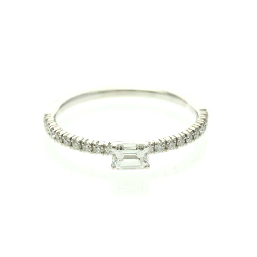 CARTIER Silver Diamond Ring
